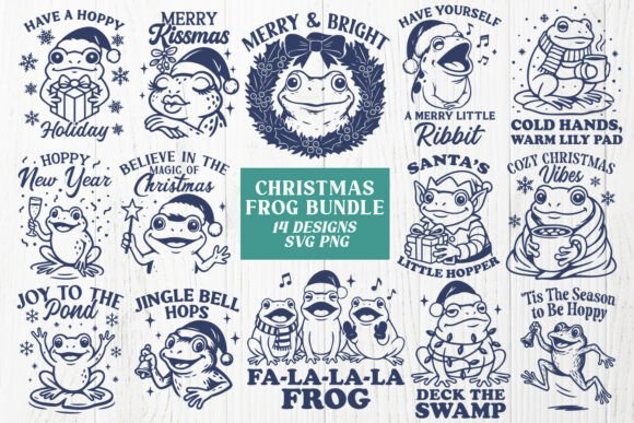 Christmas Frog Funny Holiday SVG Bundle Review