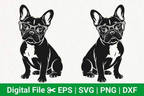 Cute Dog with Glasses SVG, Funny Puppy
