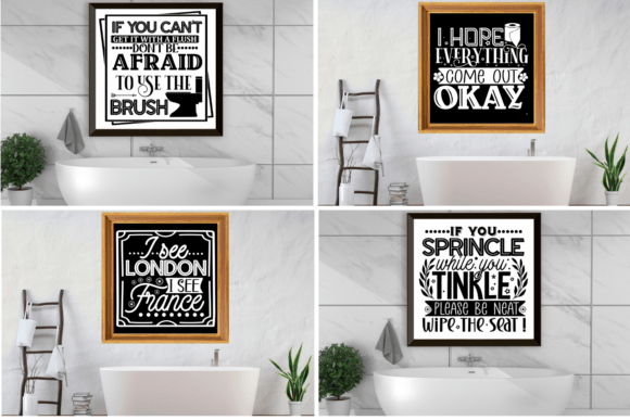 Funny Bathroom SVG Bundle Review for Real Embroidery Projects