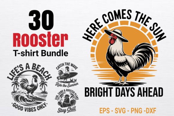 Funny Rooster SVG: A Lively Design for Summer Crafting