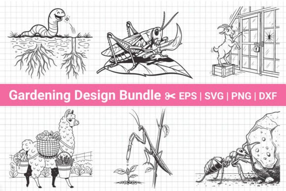 Gardening SVG Bundle: Cute Animals Meet Practical Design