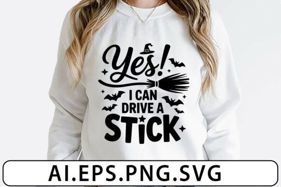 I Can Drive a Stick Funny Halloween SVG