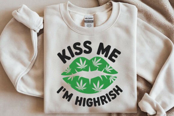 Kiss Me I'm Highrish SVG – A Lively Embroidery Pick for Saint Patches & Fun Apparel