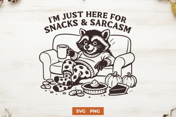 Snacks and Sarcasm SVG: A Cozy Fall Design for Real Embroidery Use
